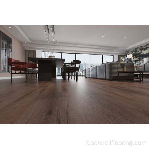 Pavimento in vinile LVT con struttura in legno profondo